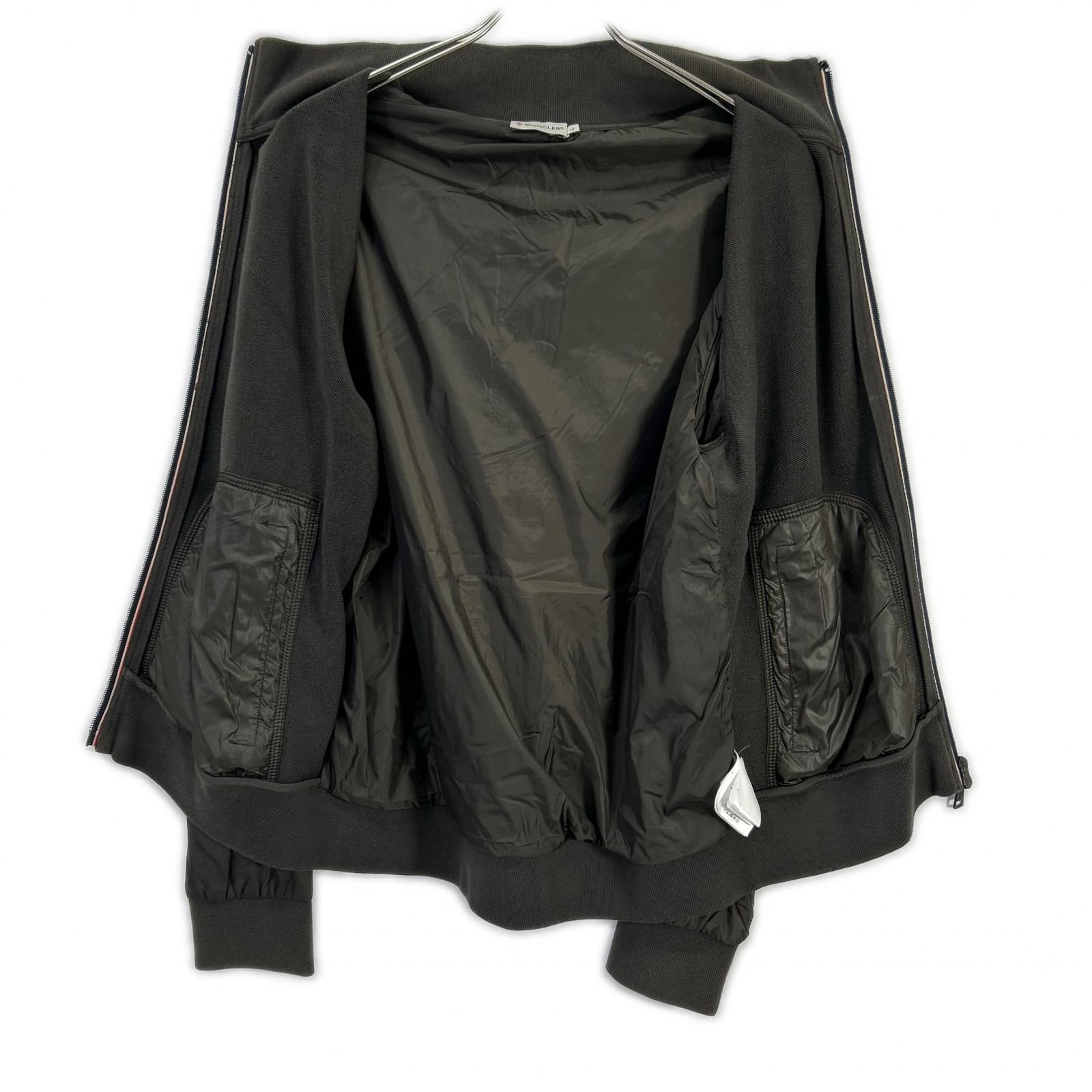 MONCLER モンクレール カーキ MAGLIA CARDIGAN ナイロン切り替え フーデッド ジップアップパーカ ジャケット