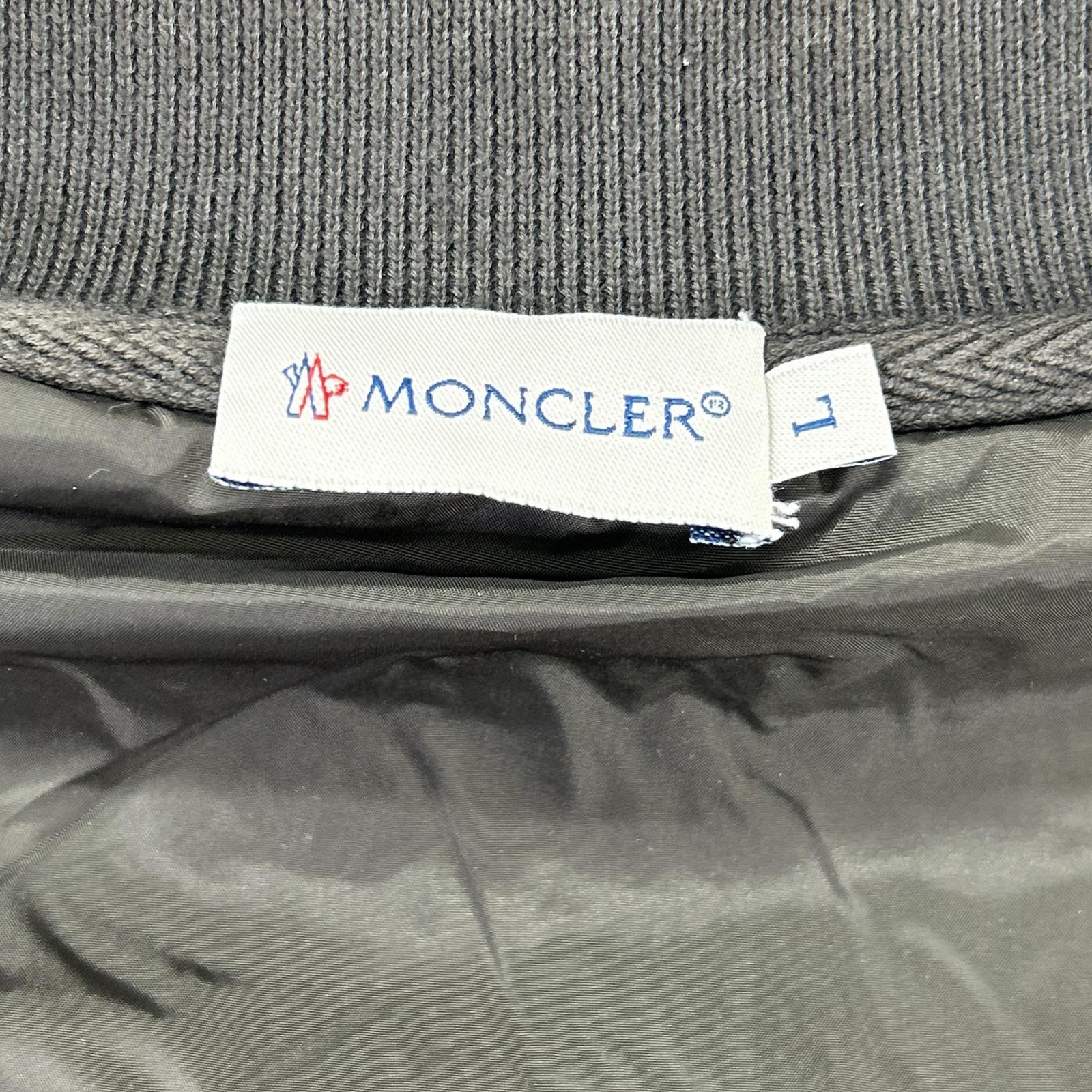 MONCLER モンクレール カーキ MAGLIA CARDIGAN ナイロン切り替え フーデッド ジップアップパーカ ジャケット