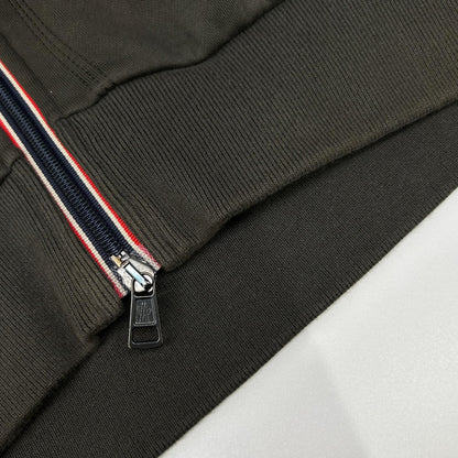 MONCLER モンクレール カーキ MAGLIA CARDIGAN ナイロン切り替え フーデッド ジップアップパーカ ジャケット