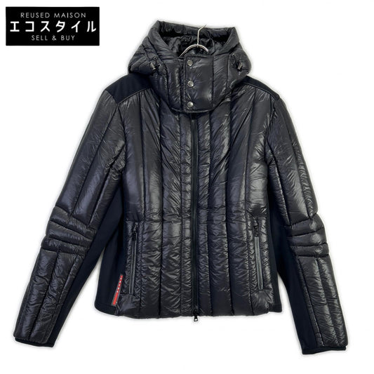 PRADA SPORT SGH580 Black Nylon Paneled Down Jacket