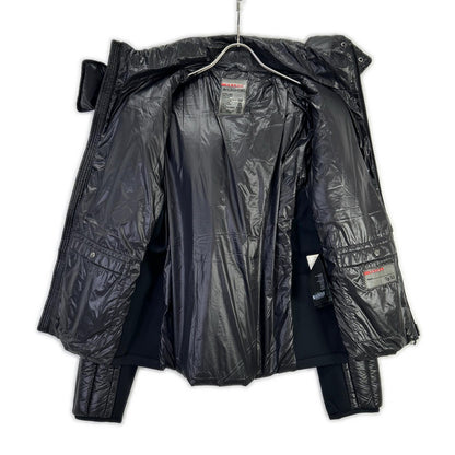 PRADA SPORT SGH580 Black Nylon Paneled Down Jacket