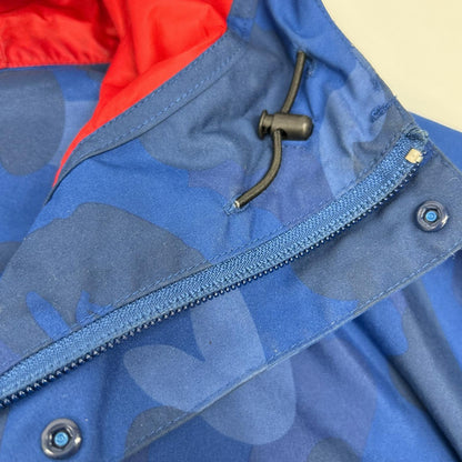 A BATHING APE BAPE 001LJA301009X 红蓝色猿猴迷彩尼龙登山套头衫夹克