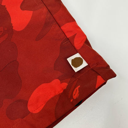 A BATHING APE BAPE 001LJA301009X 红蓝色猿猴迷彩尼龙登山套头衫夹克
