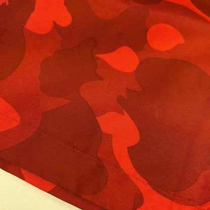 A BATHING APE BAPE 001LJA301009X 红蓝色猿猴迷彩尼龙登山套头衫夹克