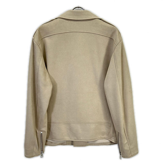 MRB664-POE465 Beige Velvet Double Rider's Jacket IV Men's