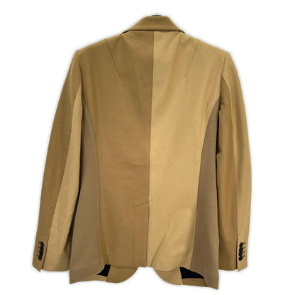 MRB688-POE504 BEIGE CRAZY RIB JKT 2-TONE 2B TAILORED JACKET IV Men's Jacket