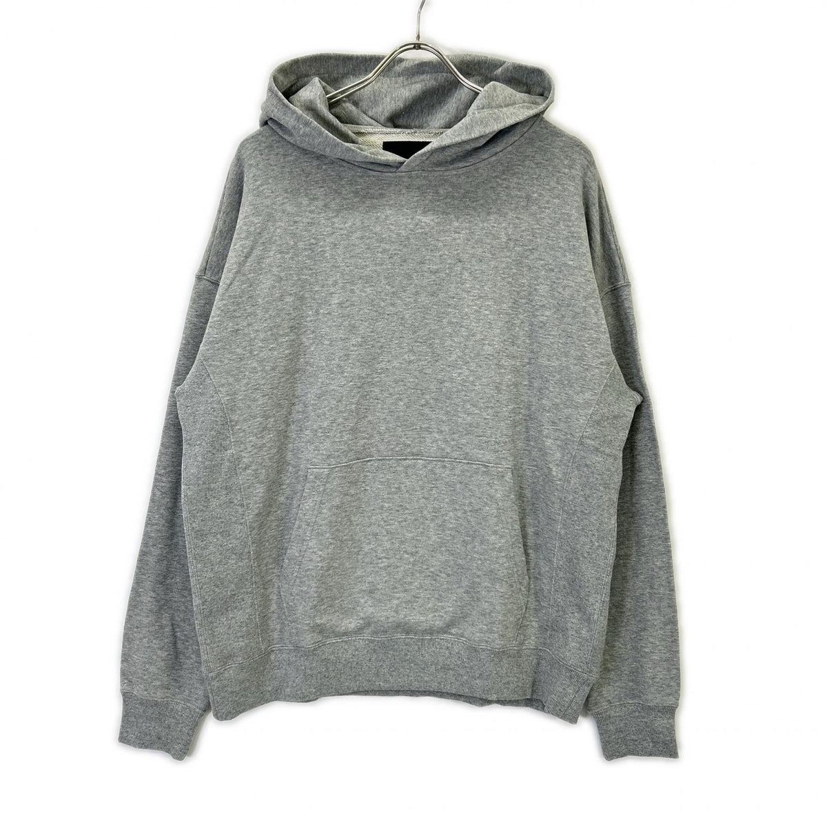 1piu1uguale3 Uno Più Uno Uguale Tre MRB568-COT351 Gray back-logo-print pullover hoodie Top