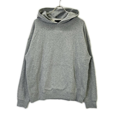 1piu1uguale3 Uno Più Uno Uguale Tre MRB568-COT351 Gray back-logo-print pullover hoodie Top
