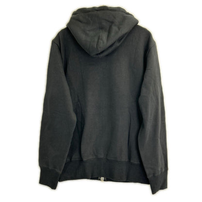 MRB659-COT396 BLACK SIC ZIP HOODED Side Rib Knit Zip-Up Parka Jacket Tops VII Men's