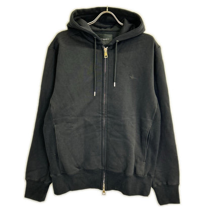 MRB659-COT396 黑色 SIC ZIP HOODED 侧边罗纹针织拉链连帽衫 夹克 上衣 VII 男士
