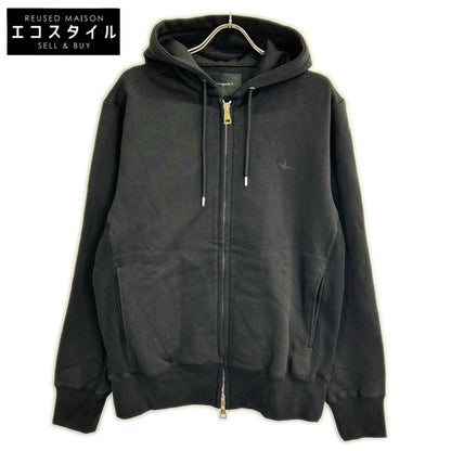 MRB659-COT396 黑色 SIC ZIP HOODED 侧边罗纹针织拉链连帽衫 夹克 上衣 VII 男士