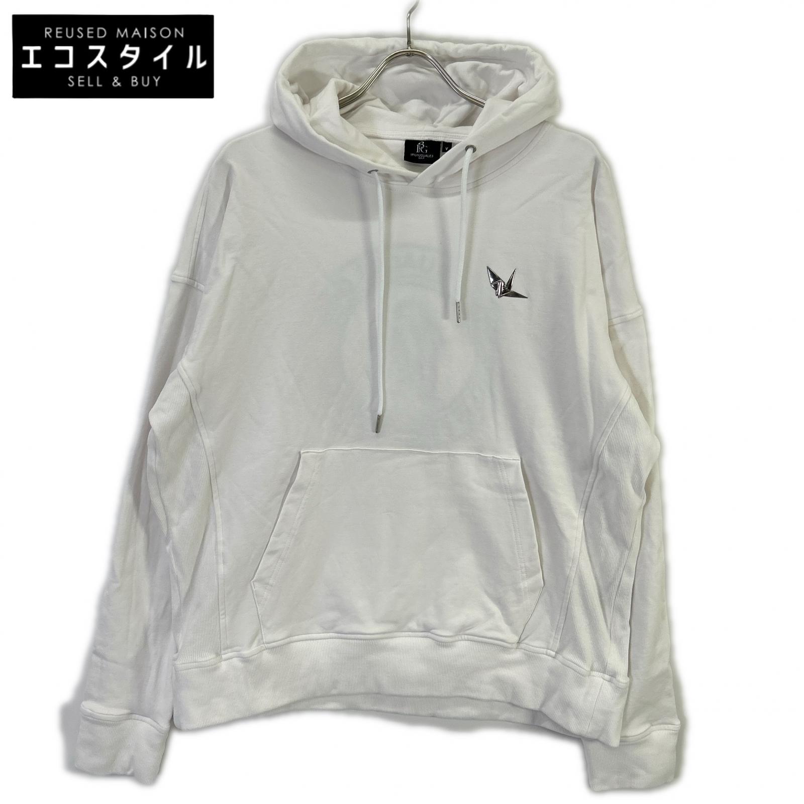 1piu1uguale3 ウノピゥウノウグァーレトレ 【GOLF】GRB096-CTU239 ホワイト BIG PULLOVER BC PARKA バックロゴパーカフーディ トップス