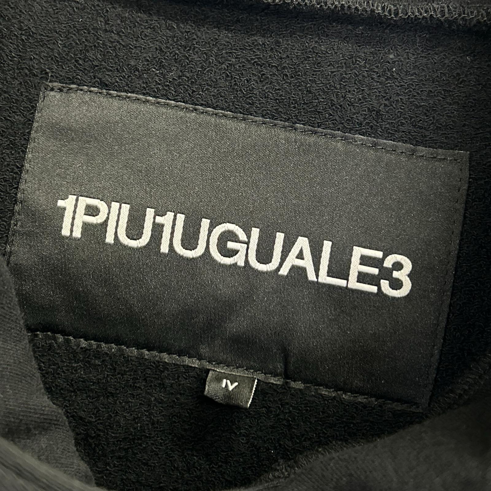 1piu1uguale3 ウノピゥウノウグァーレトレ 【SPORT】CM055-MN01 ブラック CLASSIC SWEAT SIDE ZIP PO PARKA サイドジップパーカフーディ トップス