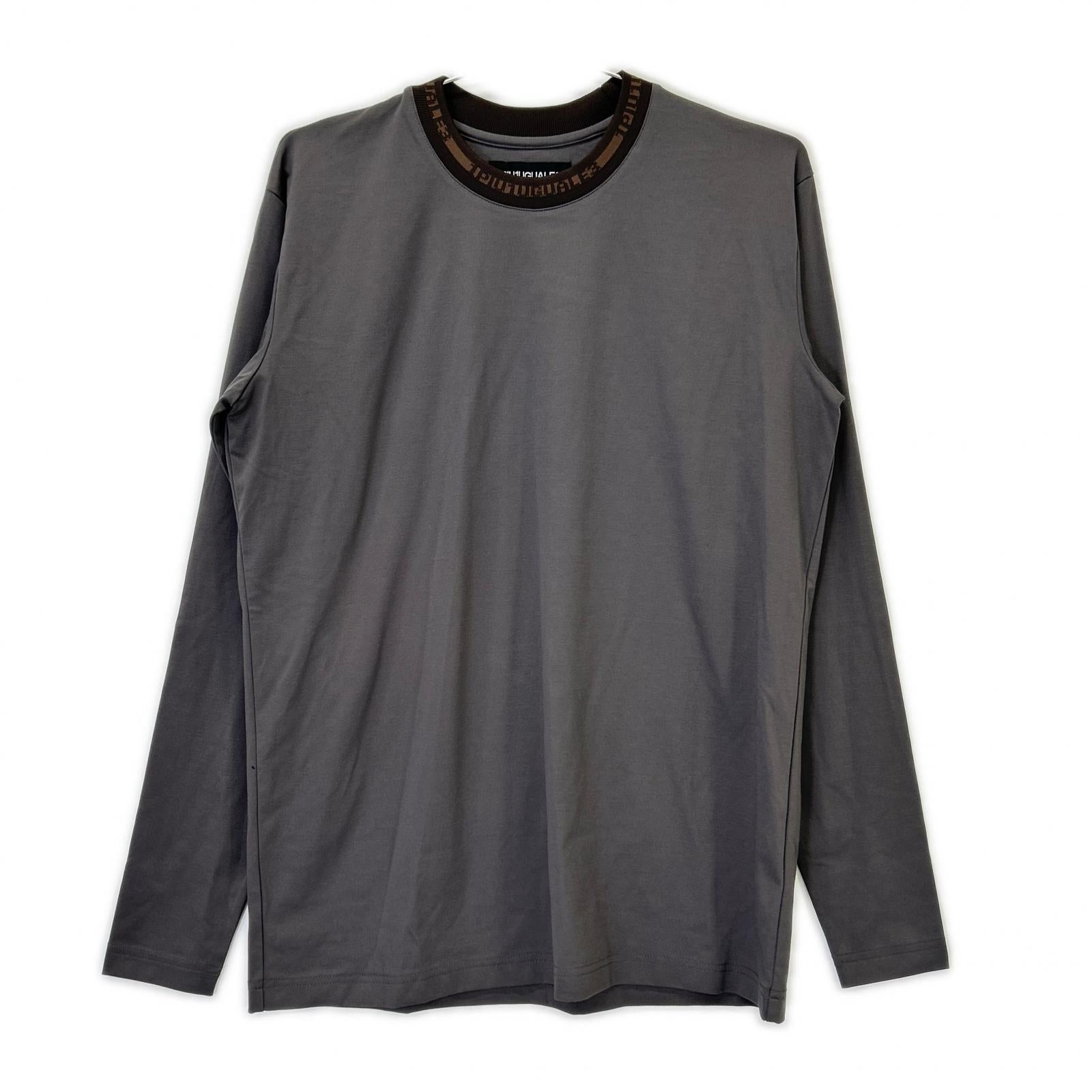【SPORT】CM069-MT01 COMFORTABLE CREW L/S 橡胶背部徽标圆领长袖T恤 上衣 IV 男士