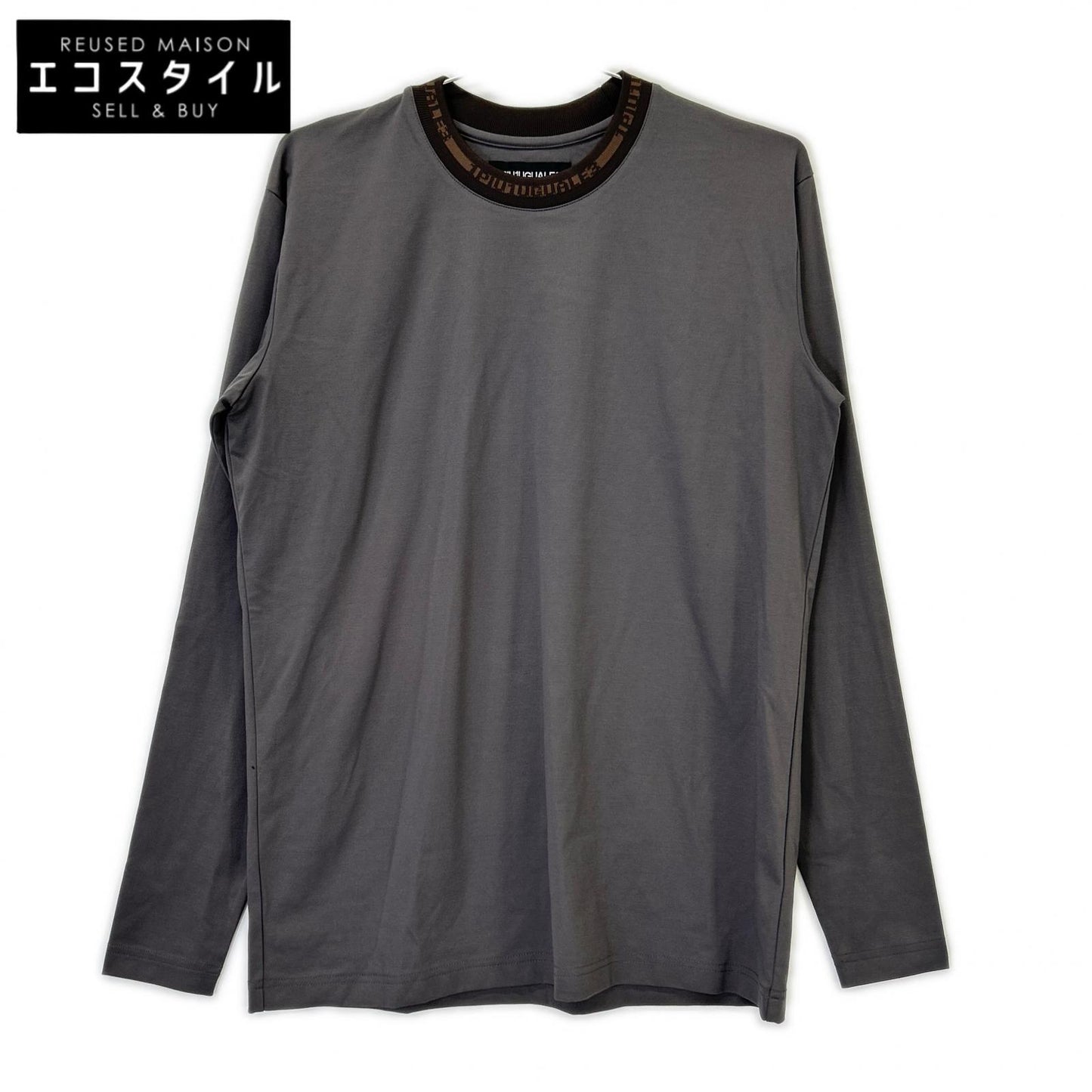 【SPORT】CM069-MT01 COMFORTABLE CREW L/S 橡胶背部徽标圆领长袖T恤 上衣 IV 男士