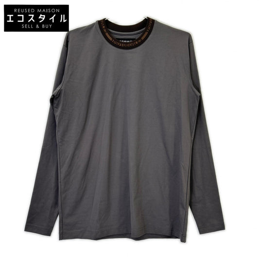 【SPORT】CM069-MT01 COMFORTABLE CREW L/S Rubber Back Logo Crew Neck Cut and Sew Top IV Men's