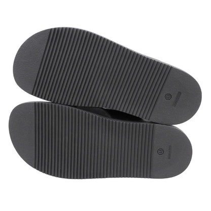 1piu1uguale3 ウノピゥウノウグァーレトレ 新品同様 THUMB SANDAL レザーフラットサンダル シューズ メンズ 黒 ブラック 41 MRG591-COW164 シューズ