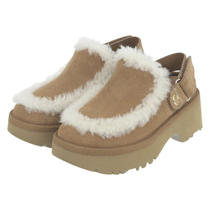 UGG アグ 美品 Esmee Clog エスミークロッグ ヒール ストラップ サンダル シューズ レディース ブラウン 22cm 1173331 シューズ