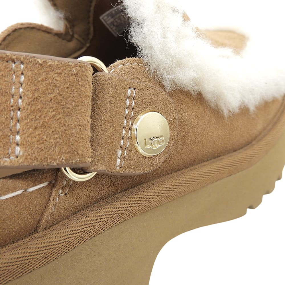 UGG アグ 美品 Esmee Clog エスミークロッグ ヒール ストラップ サンダル シューズ レディース ブラウン 22cm 1173331 シューズ