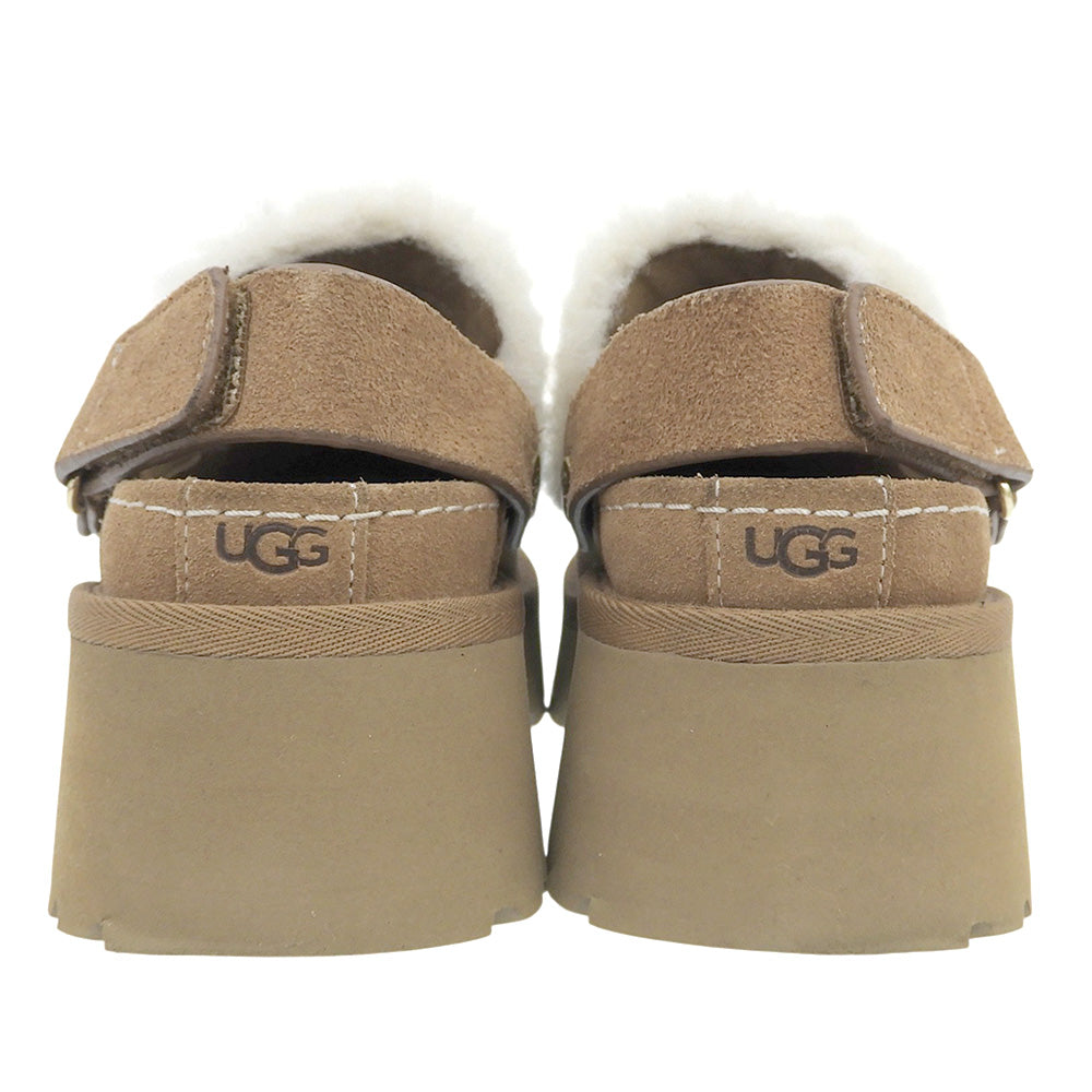 UGG アグ 美品 Esmee Clog エスミークロッグ ヒール ストラップ サンダル シューズ レディース ブラウン 22cm 1173331 シューズ