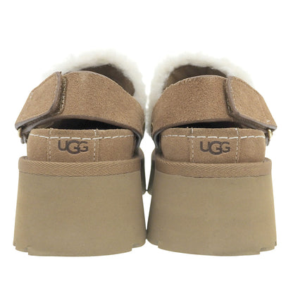 UGG アグ 美品 Esmee Clog エスミークロッグ ヒール ストラップ サンダル シューズ レディース ブラウン 22cm 1173331 シューズ