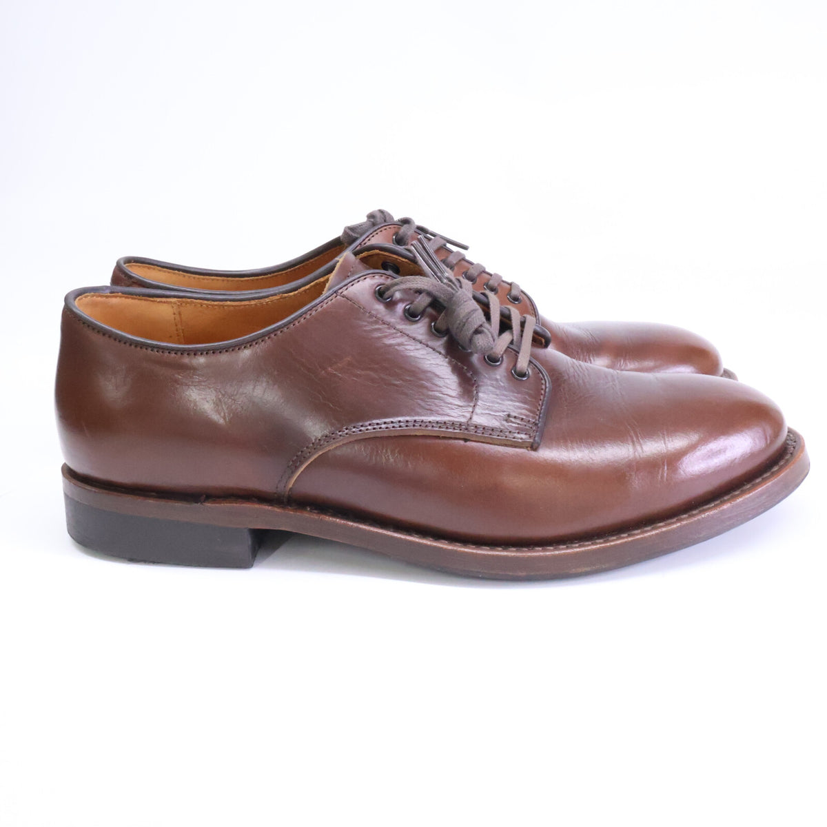 TOWN CRAFT タウンクラフト ｘWHEEL ROBE 20075 HORWEEN社製 クロムエクセルレザー 6-EYE PLAIN TOE DERBY SHOES ダービーシューズ シューズ