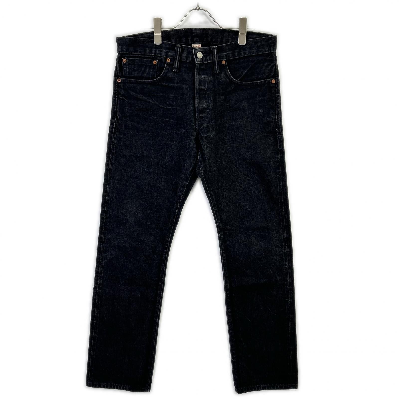 RRL ダブルアールエル ブラック USA製 スリムフィット JAPAN WOVEN SELVEDGE DENIM ストレートデニムパンツ ボトムス