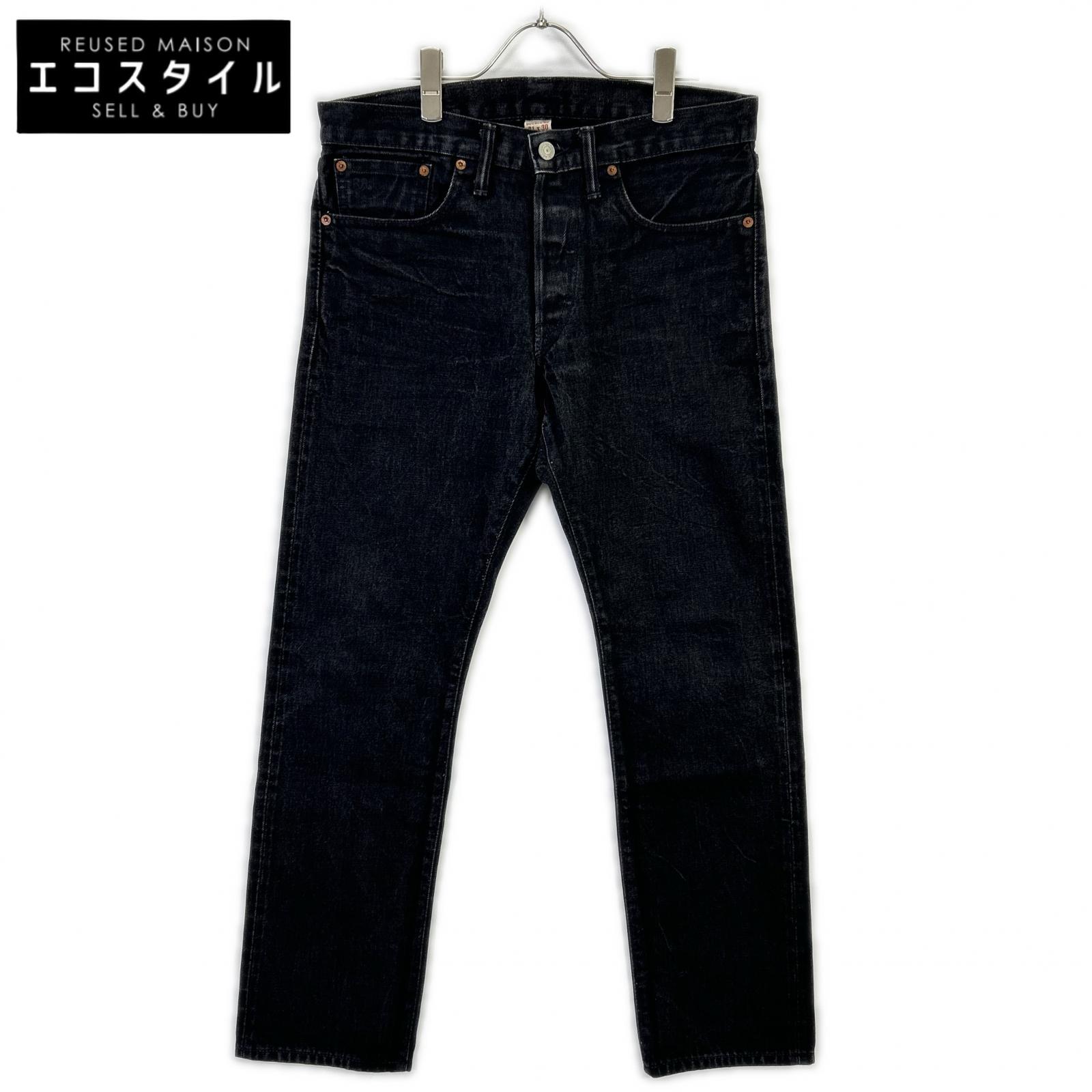RRL ダブルアールエル ブラック USA製 スリムフィット JAPAN WOVEN SELVEDGE DENIM ストレートデニムパンツ ボトムス
