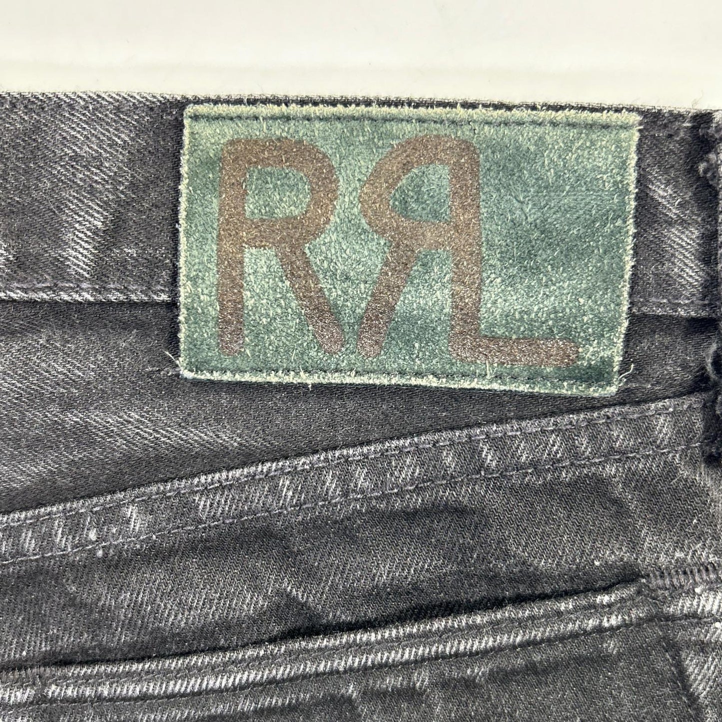 RRL ダブルアールエル ブラック USA製 スリムフィット JAPAN WOVEN SELVEDGE DENIM ストレートデニムパンツ ボトムス
