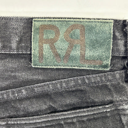 RRL ダブルアールエル ブラック USA製 スリムフィット JAPAN WOVEN SELVEDGE DENIM ストレートデニムパンツ ボトムス