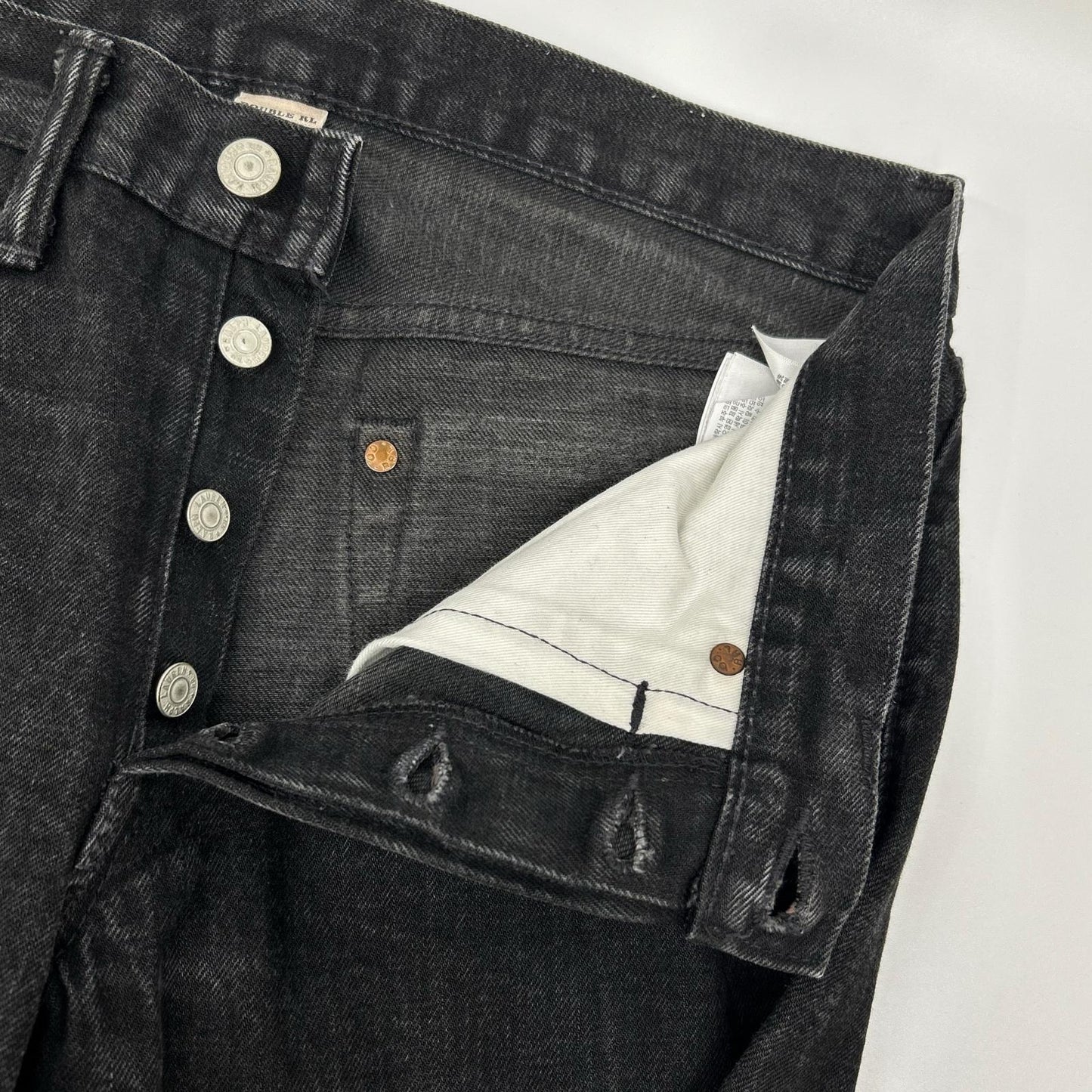 RRL ダブルアールエル ブラック USA製 スリムフィット JAPAN WOVEN SELVEDGE DENIM ストレートデニムパンツ ボトムス