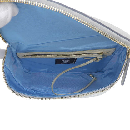 A.D.M.J. Accessoires De Mademoiselle ADMJ 新品同様 牛革シュリンク型押し クロスボディバッグ ショルダーバッグ レディース シルバー ショルダーバッグ