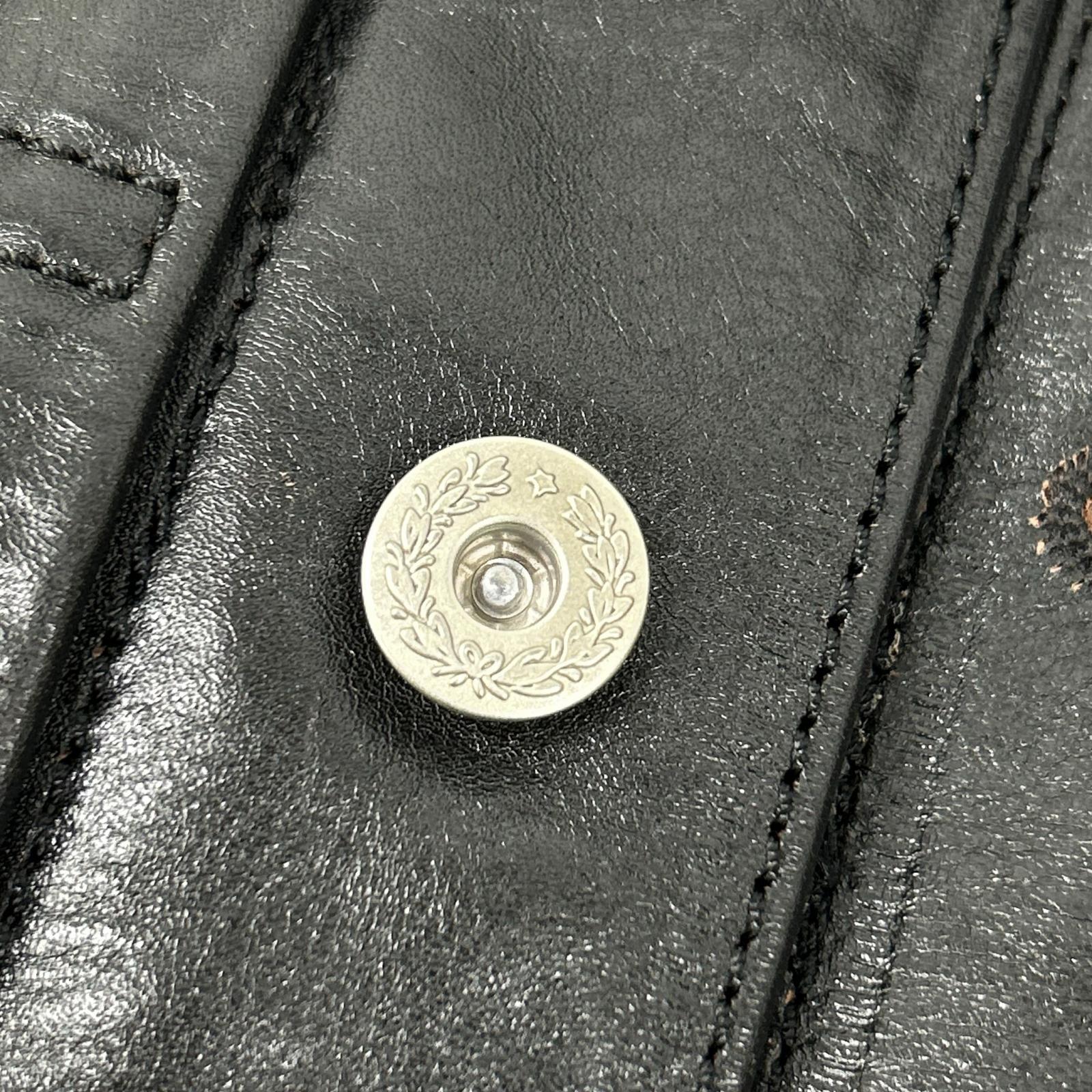 黑色马皮 TYPE-1ST 皮革卡车夹克 夹克 XS 男士