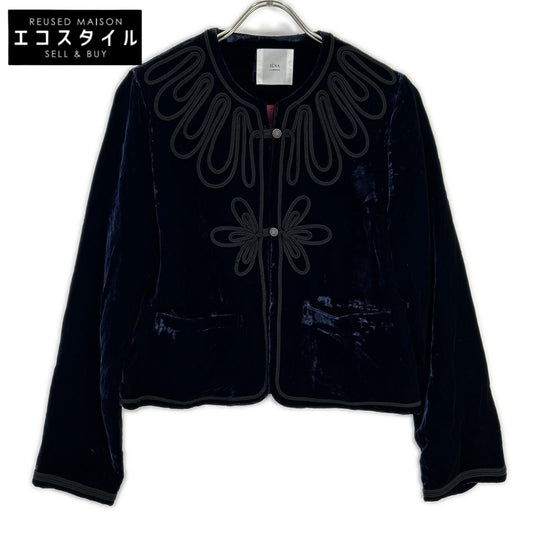 IENA Iena 2024 Navy Cord Embroidery Velvet Jacket