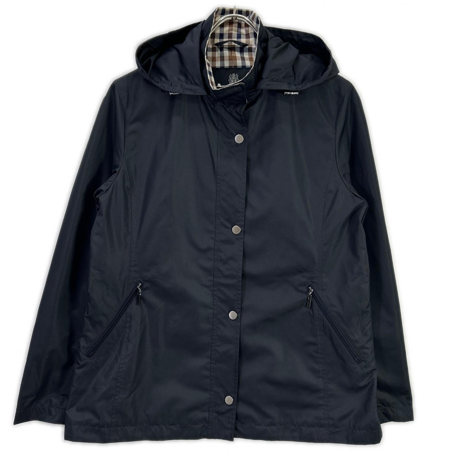 Aquascutum アクアスキュータム 5003204088 ネイビー 2WAY タフタパーカー テーラードジャケット ジャケット