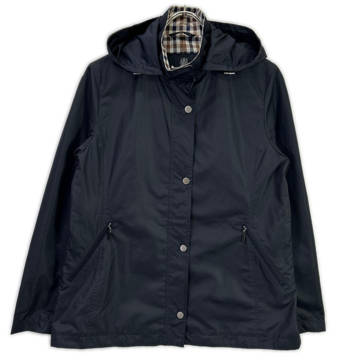 Aquascutum アクアスキュータム 5003204088 ネイビー 2WAY タフタパーカー テーラードジャケット ジャケット