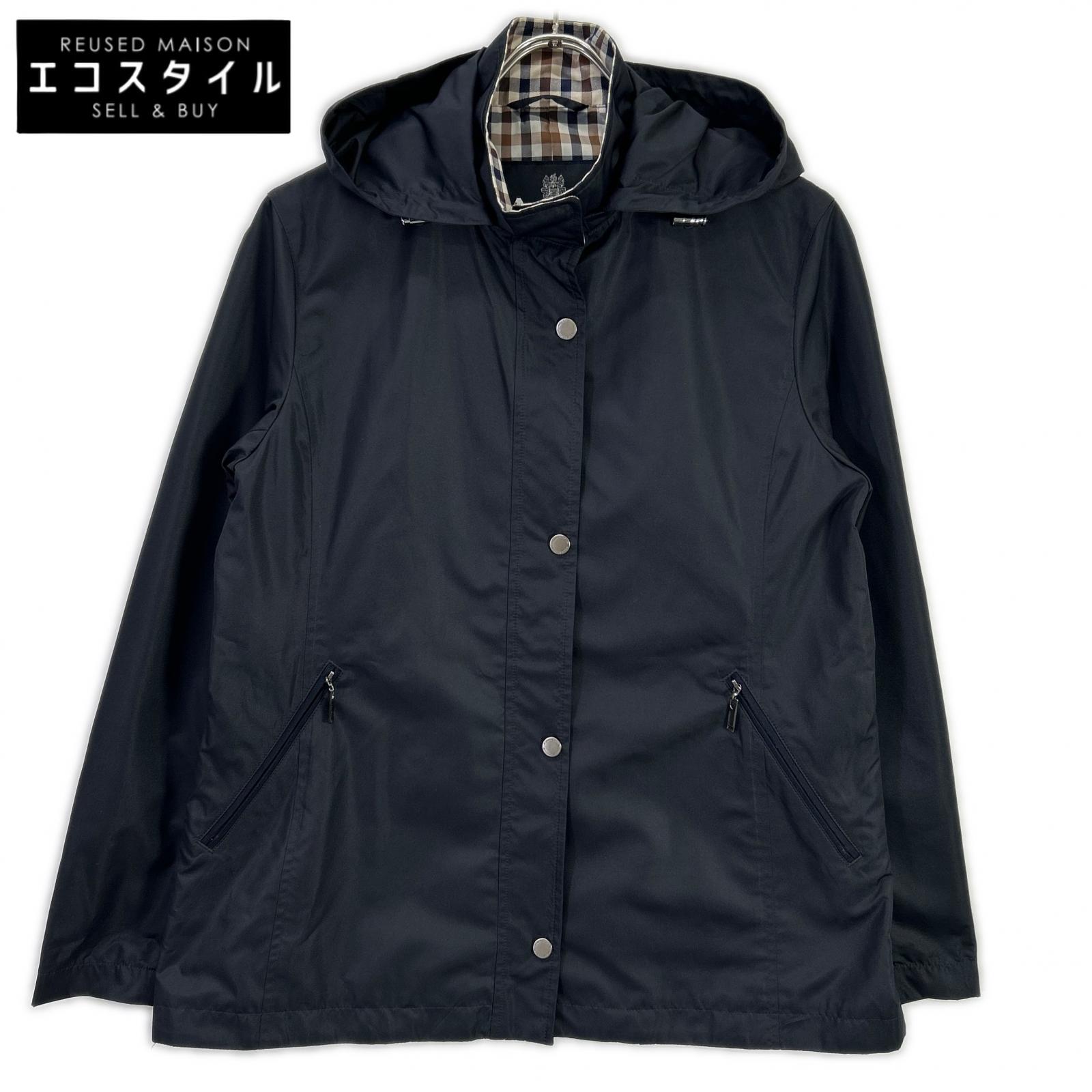 Aquascutum アクアスキュータム 5003204088 ネイビー 2WAY タフタパーカー テーラードジャケット ジャケット
