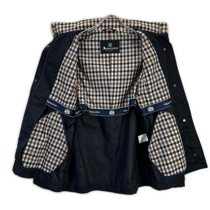 Aquascutum アクアスキュータム 5003204088 ネイビー 2WAY タフタパーカー テーラードジャケット ジャケット