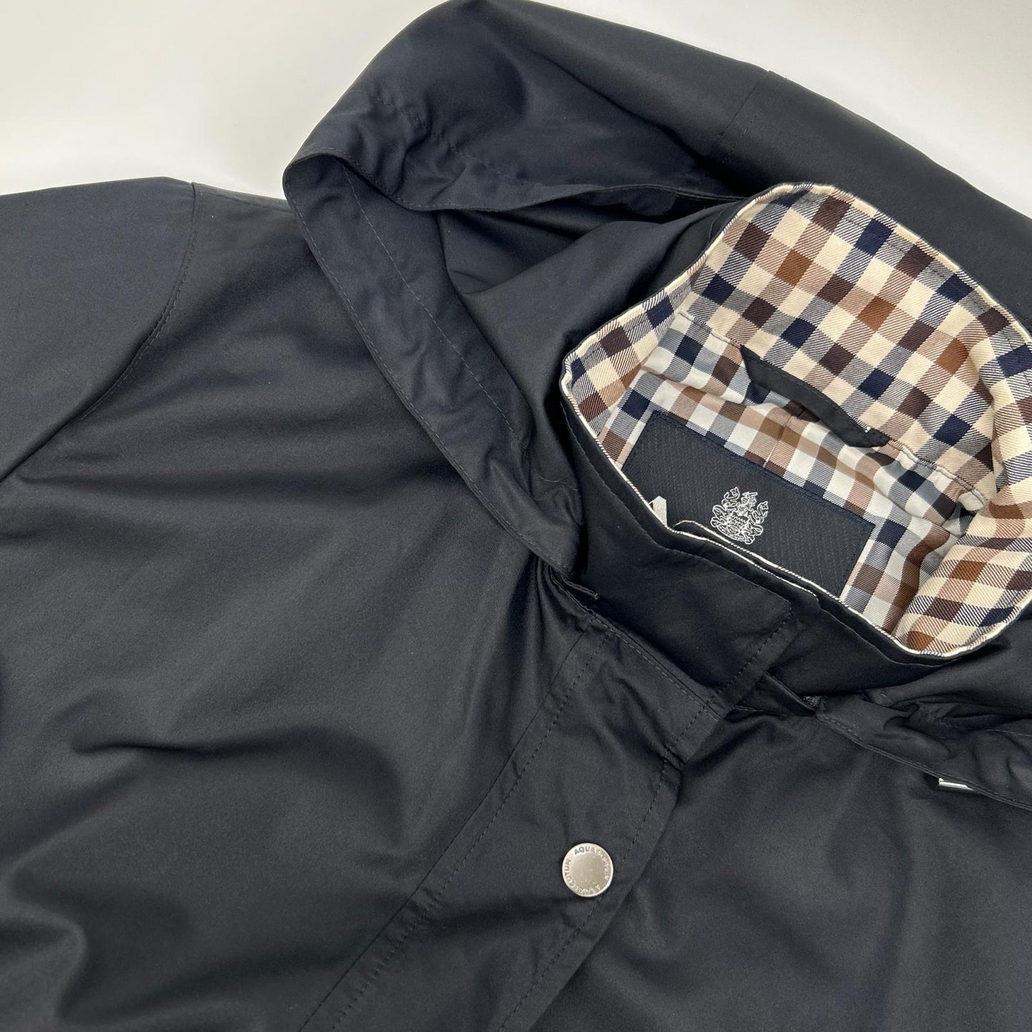 Aquascutum アクアスキュータム 5003204088 ネイビー 2WAY タフタパーカー テーラードジャケット ジャケット