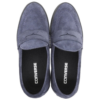 CONVERSE コンバース 新品同様 CS LOAFER II SK CS ローファー2 スエード シューズ レディース ネイビー 23.5cm 1SF040 シューズ