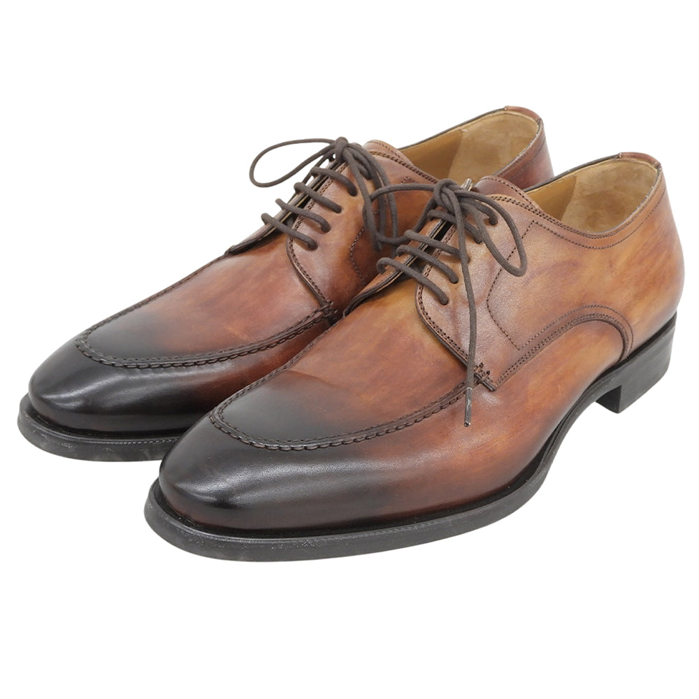 MAGNANNI マグナーニ 美品 外羽根 プレーントゥ シューズ メンズ ブラウン 40 21232 シューズ