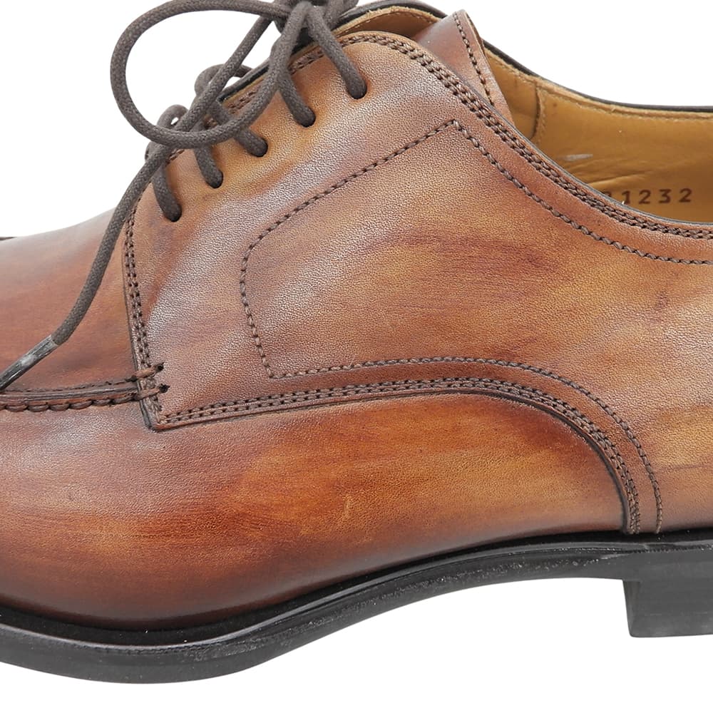 MAGNANNI マグナーニ 美品 外羽根 プレーントゥ シューズ メンズ ブラウン 40 21232 シューズ