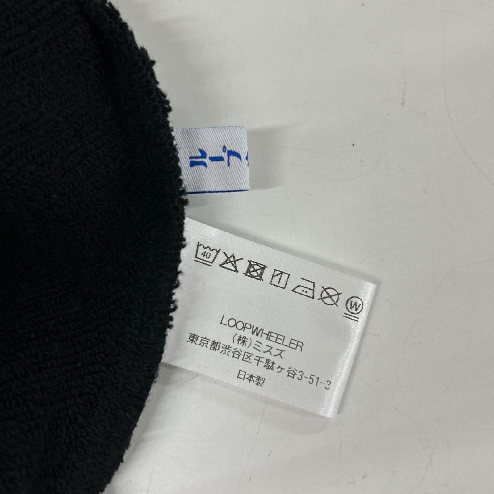 loopwheeler ループウィラー 【BEAMS PLUS別注】ブラック 裏毛 ボートネックスウェットプルオーバー トップス