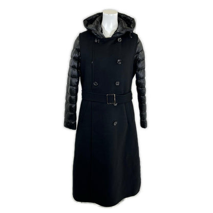 Like New 23AW HARNA-CWR Quilted Double-Breasted Cashmere Wool Layered Down Coat 40 Women's