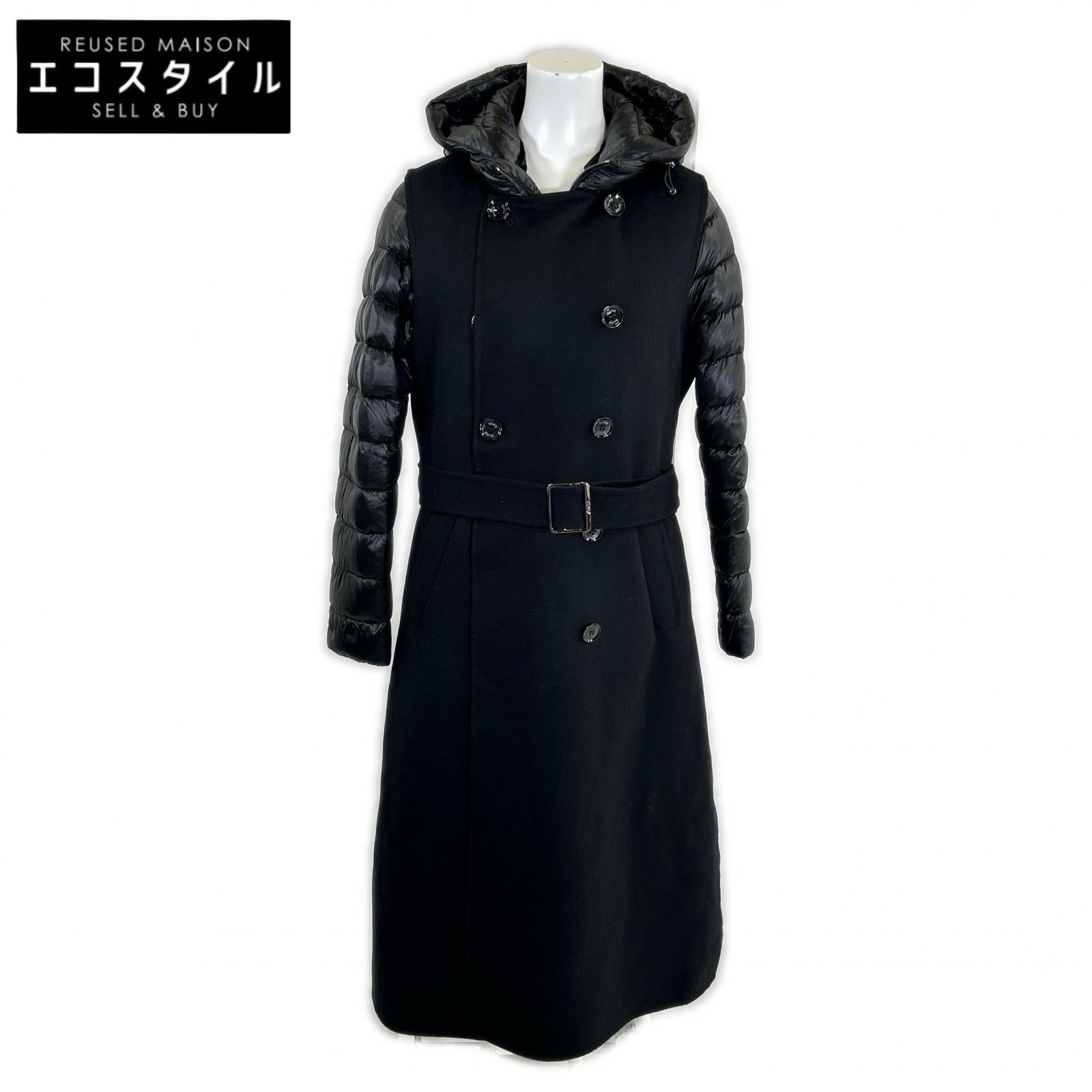 Like New 23AW HARNA-CWR Quilted Double-Breasted Cashmere Wool Layered Down Coat 40 Women's