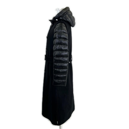 Like New 23AW HARNA-CWR Quilted Double-Breasted Cashmere Wool Layered Down Coat 40 Women's