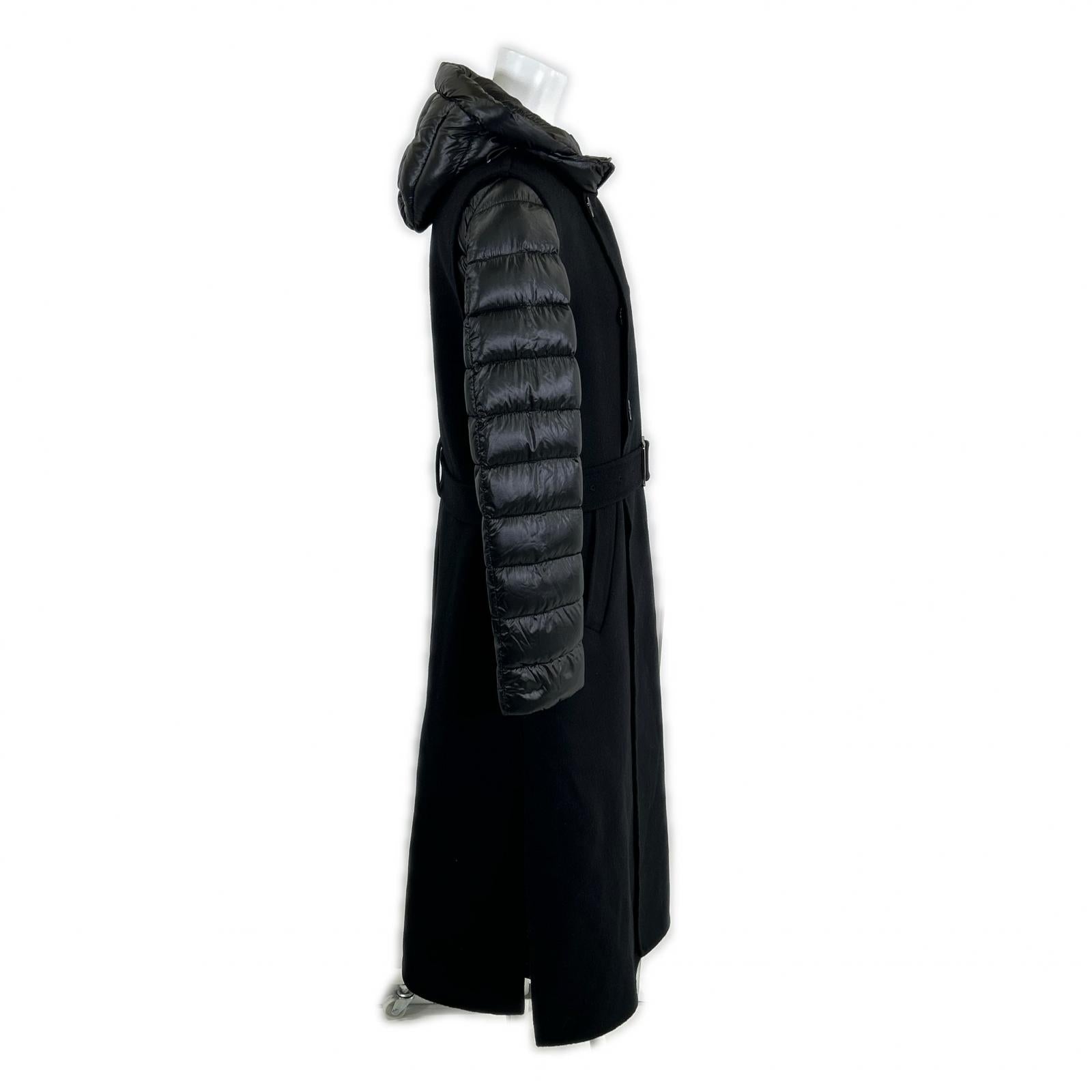Like New 23AW HARNA-CWR Quilted Double-Breasted Cashmere Wool Layered Down Coat 40 Women's
