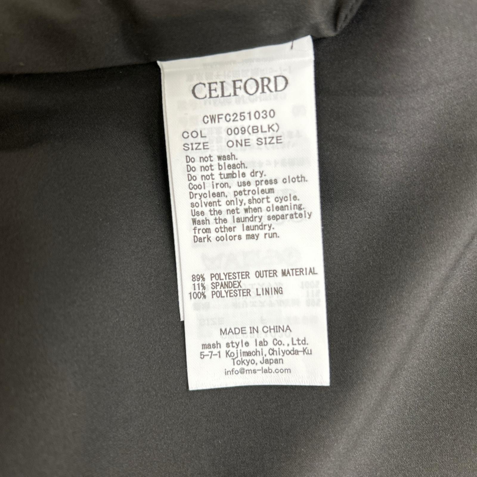 CELFORD セルフォード 25AW CWFC251030 ブラック ボリュームスリーブポンチコート コート