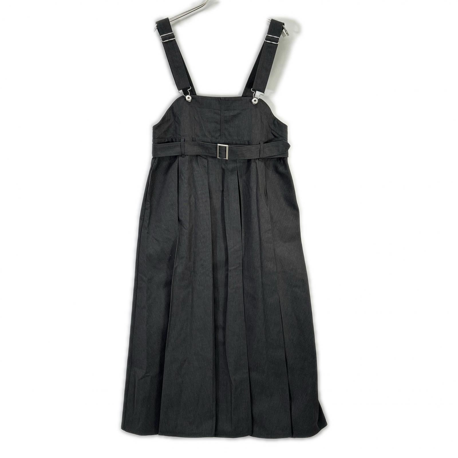 AMERI アメリ 【×ディッキーズ】0126105911290 グレー PLEATS DRESS オーバーオール型ワンピース オーバーオール オールインワン