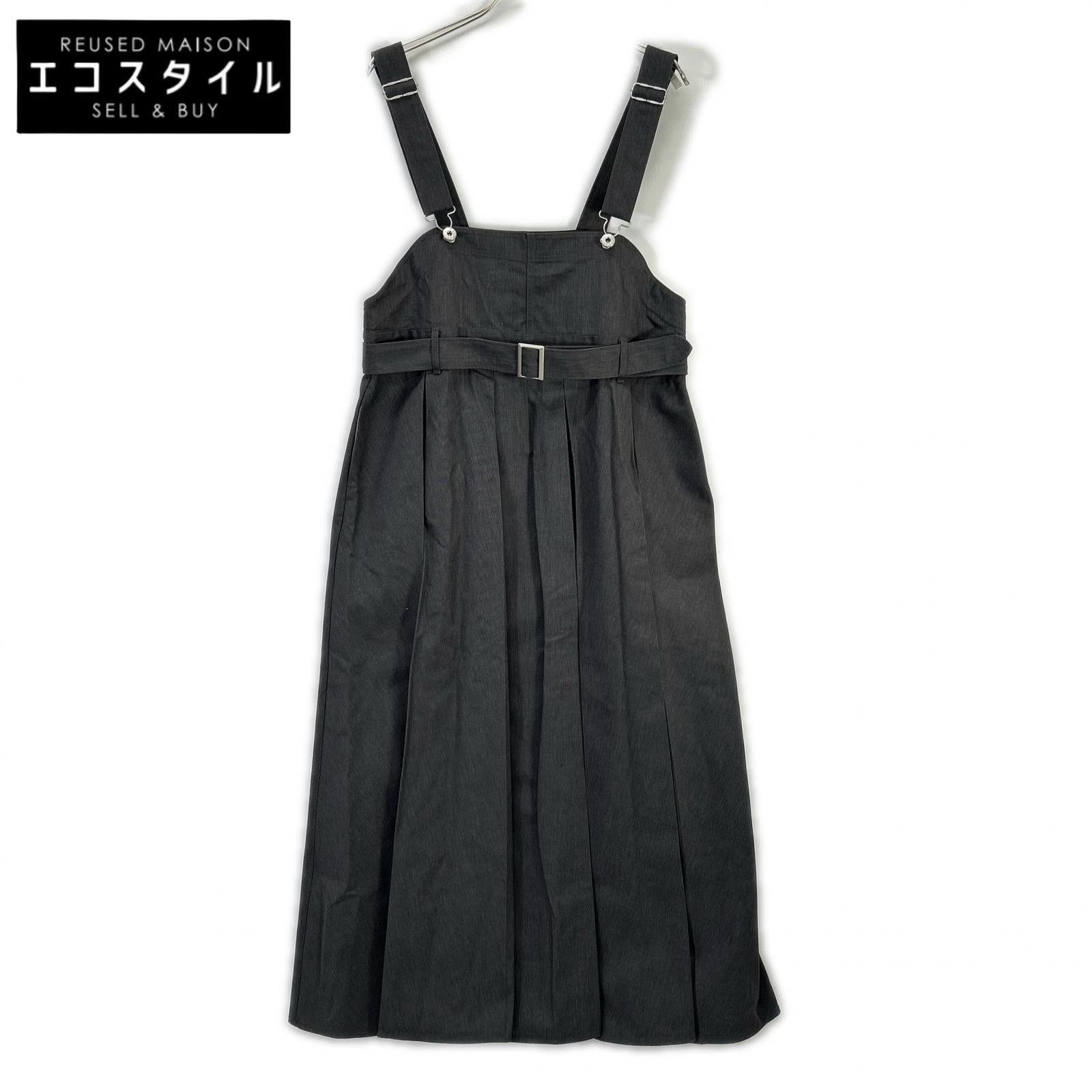 AMERI アメリ 【×ディッキーズ】0126105911290 グレー PLEATS DRESS オーバーオール型ワンピース オーバーオール オールインワン